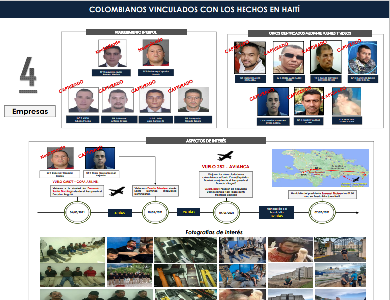 COLOMBIANOS VINCULADOS CON LOS HECHOS EN HAITÍ